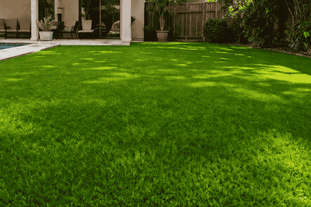 Beautifully maintained and deep-cleaned artificial turf backyard in Boca Raton.
